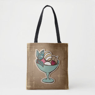 Illustration of Ice Cream in retro style Tote Bag