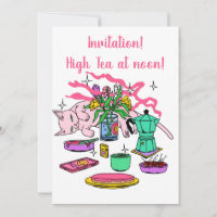 Illustration of Kitty Cat's Tea at noon 