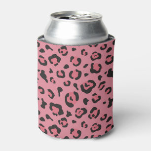 Illustration of Leopard Pink Animal Can Cooler