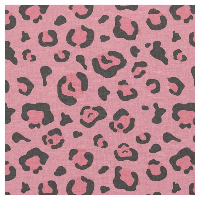 Illustration of Leopard Pink Animal Fabric (Close Up)