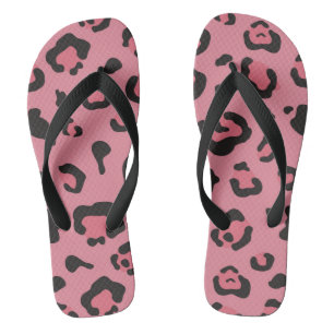 Illustration of Leopard Pink Animal Jandals