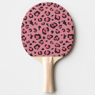 Illustration of Leopard Pink Animal Ping Pong Paddle