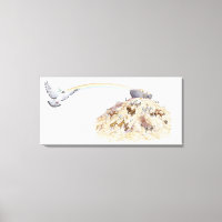 Illustration of Noah's ark with animals leaving