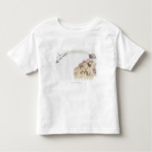 Illustration of Noah's ark with animals leaving Toddler T-Shirt