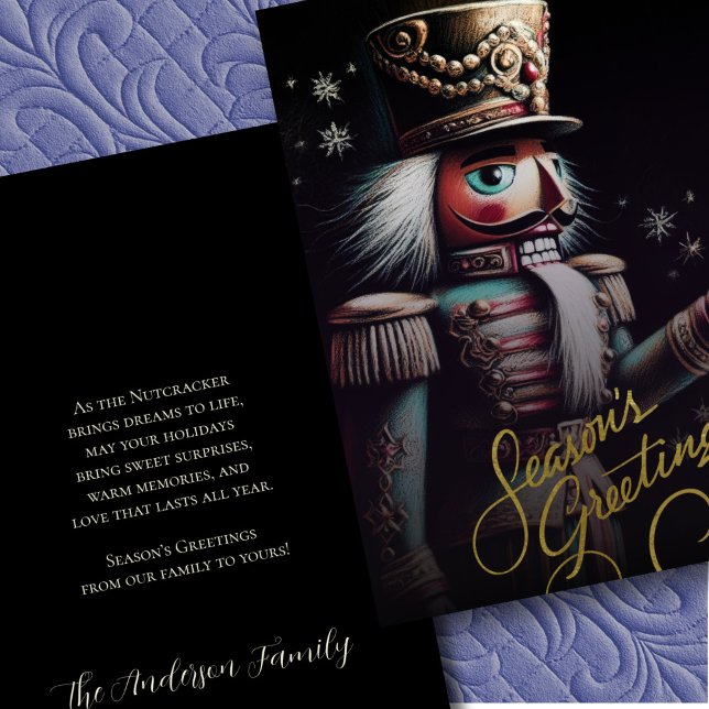 Illustration of Nutcracker Christmas Black Holiday Card (Creator Uploaded)