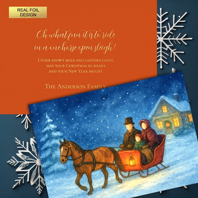 Illustration of One Horse Open Sleigh Ride Family (Creator Uploaded)