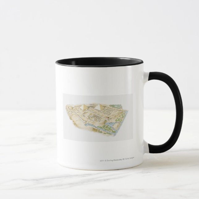 Illustration of Pyramids of Giza Mug (Right)