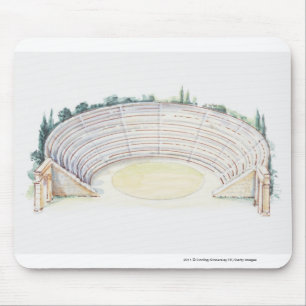 Illustration of Roman amphitheatre Mouse Pad