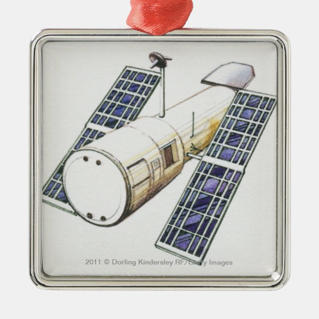 Illustration of satellite used for detecting metal tree decoration (Front)