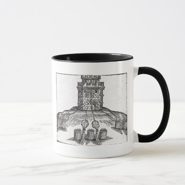Illustration of siege warfare mug (Right)