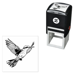 Illustration Of Songbird Self Inking Rubber Stamp