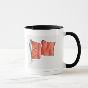 Illustration of Soviet flag Mug