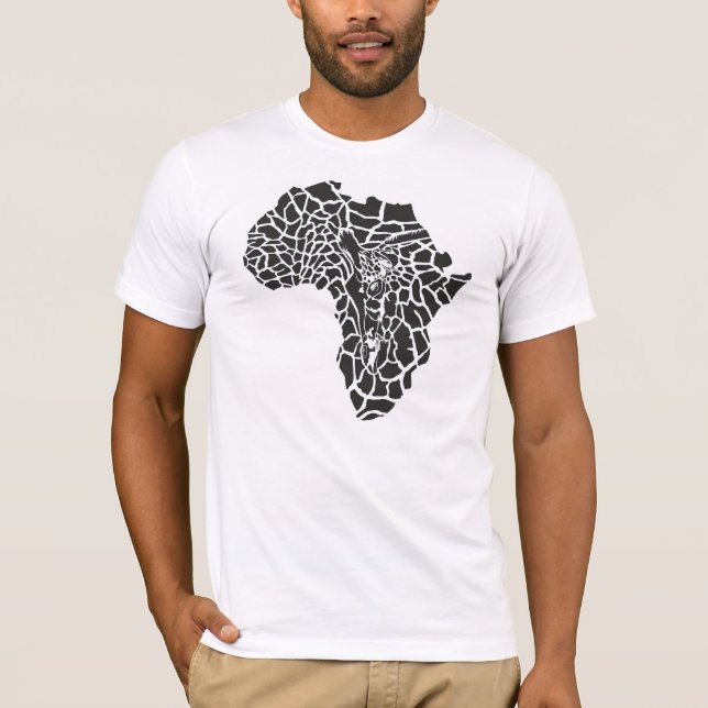 illustration of symbol Africa as a giraffe skin an T-Shirt (Front)