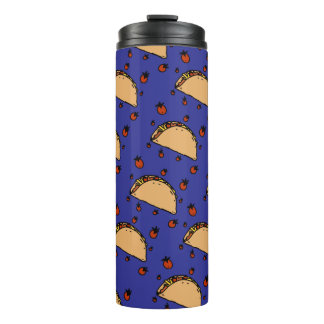 Illustration of tacos thermal tumbler