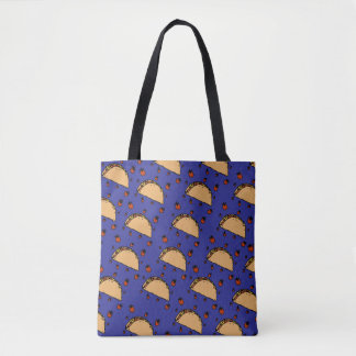 Illustration of tacos tote bag
