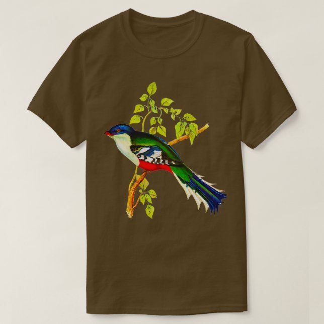 Illustration of The Cuban trogon or tocororo T-Shirt (Design Front)