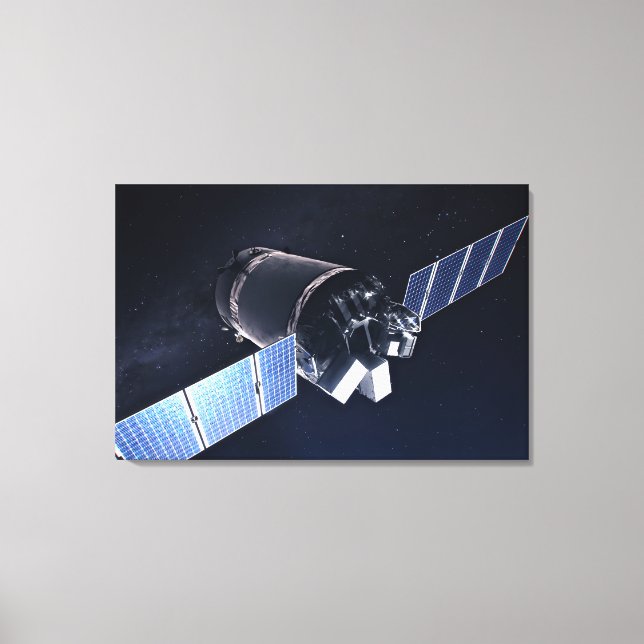 Illustration Of The Dragon Xl Spacecraft. Canvas Print (Front)