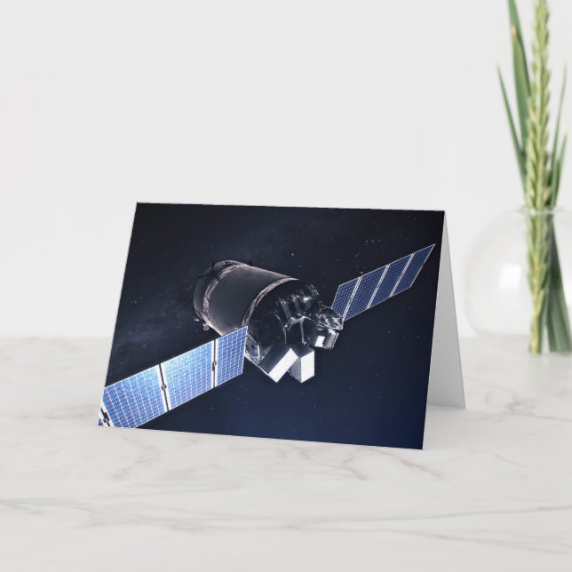 Illustration Of The Dragon Xl Spacecraft. Card (Front)