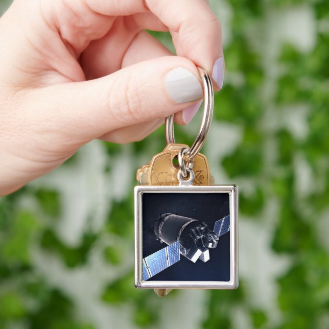 Illustration Of The Dragon Xl Spacecraft. Key Ring (Hand)