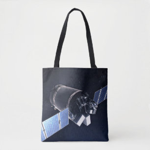 Illustration Of The Dragon Xl Spacecraft. Tote Bag