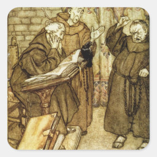 Illustration of 'The Jackdaw of Rheims' Square Sticker