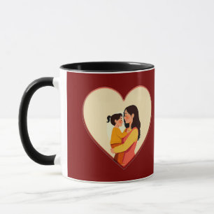 Illustration of the love between mother and daught mug