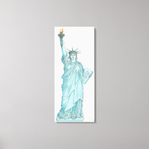 Illustration of the Statue of Liberty Canvas Print