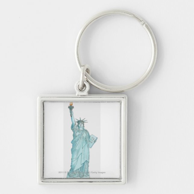 Illustration of the Statue of Liberty Key Ring (Front)