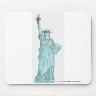 Illustration of the Statue of Liberty Mouse Pad