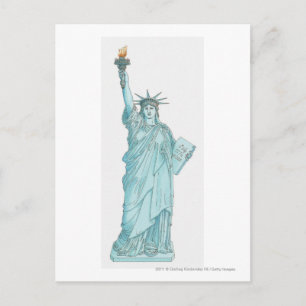 Illustration of the Statue of Liberty Postcard