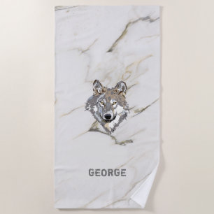 Illustration of the Wolf Beach Towel