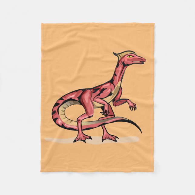 Illustration Of Velociraptor. Fleece Blanket (Front)