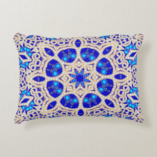 Illustration of vintage background with precious s decorative cushion