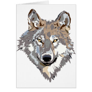 Illustration of wolf head in front