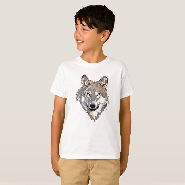 Illustration of wolf head in front T-Shirt (Front Full)