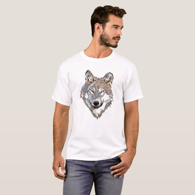 Illustration of wolf head in front T-Shirt (Front Full)