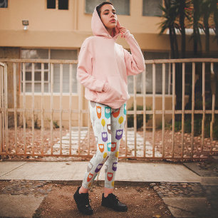 Illustration Owls and Leaves Capri Leggings