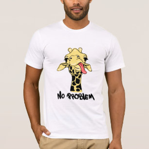 illustration print with giraffe images and text T-Shirt