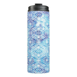 Illustration seamless boho geometric pattern isola thermal tumbler