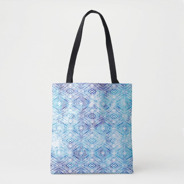 Illustration seamless boho geometric pattern isola tote bag (Front)