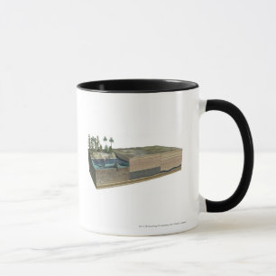 Illustration showing formation of coal mug