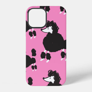 Illustration vintage french poodle seamless patter iPhone 12 case