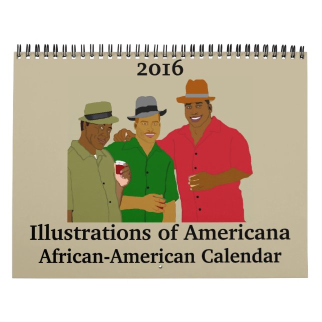 Illustrations of Americana African-American Calendar (Cover)