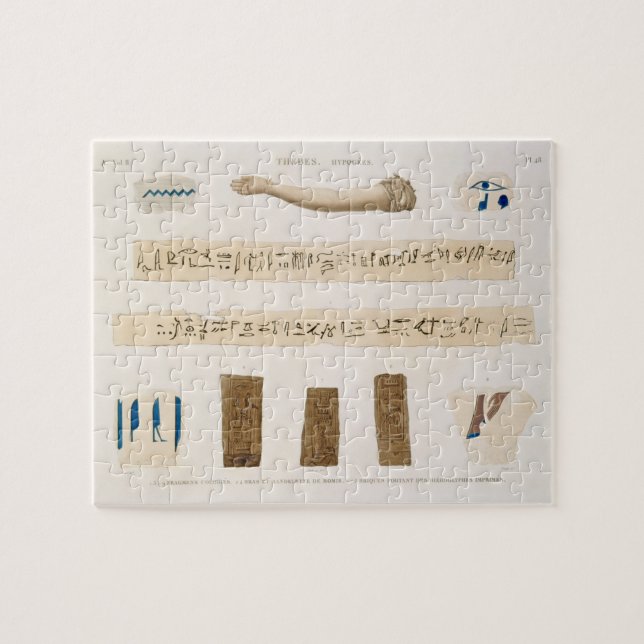 Illustrations of Hieroglyphics and the arm of a mu Jigsaw Puzzle (Horizontal)