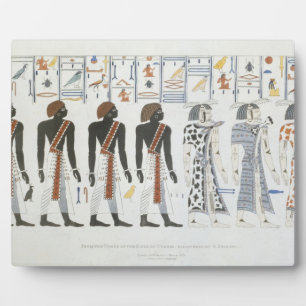 Illustrations of hieroglyphics from the Tombs of t Plaque