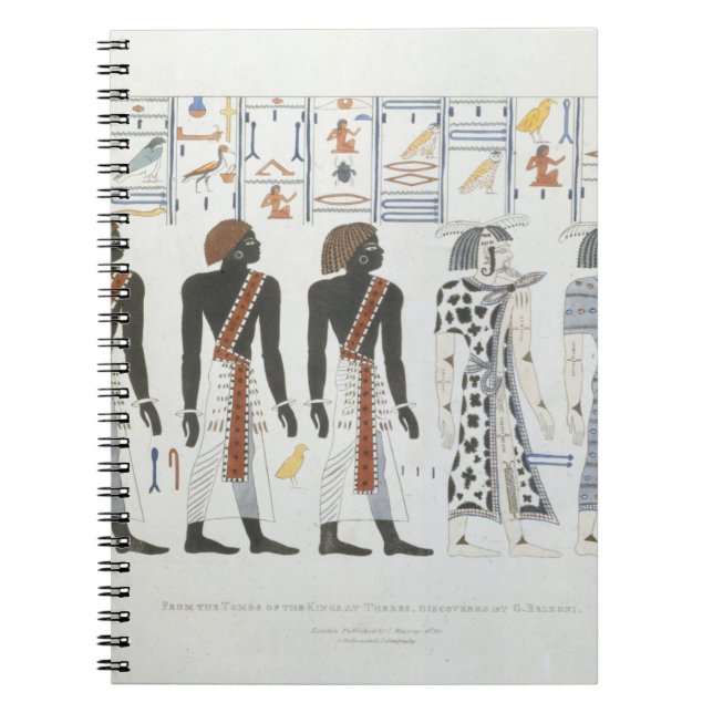 Illustrations of hieroglyphics from the Tombs of t Spiral Notebook (Front)