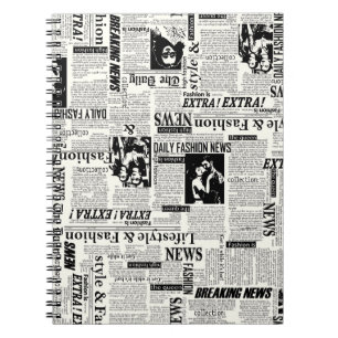 Illustrations of newspapers front page art work wa notebook