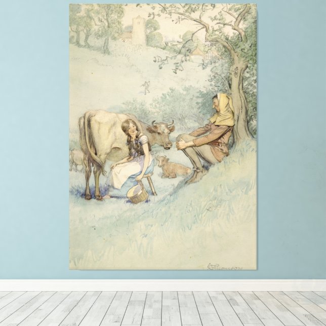 Illustrations to As you like it  Canvas Print (Insitu(Wood Floor))