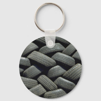 Illustrative Abstract - tires Key Ring