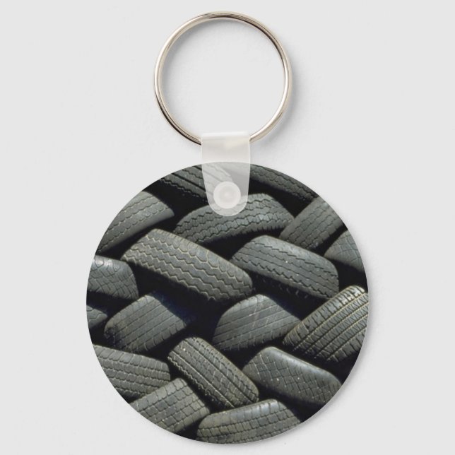 Illustrative Abstract - tires Key Ring (Front)